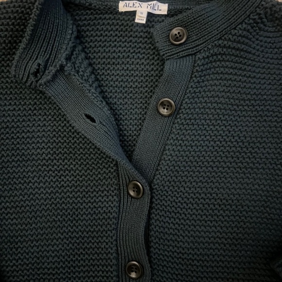 Alex Mill Nico chunky knit cardigan in green. Size small. EUC. - Picture 10 of 11